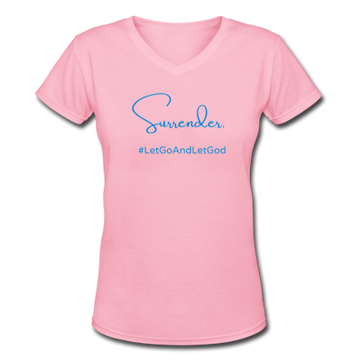 Women's Season Surrender V-Neck T-Shirt - pink